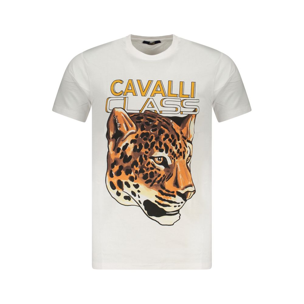 White Cotton Men T-Shirt
