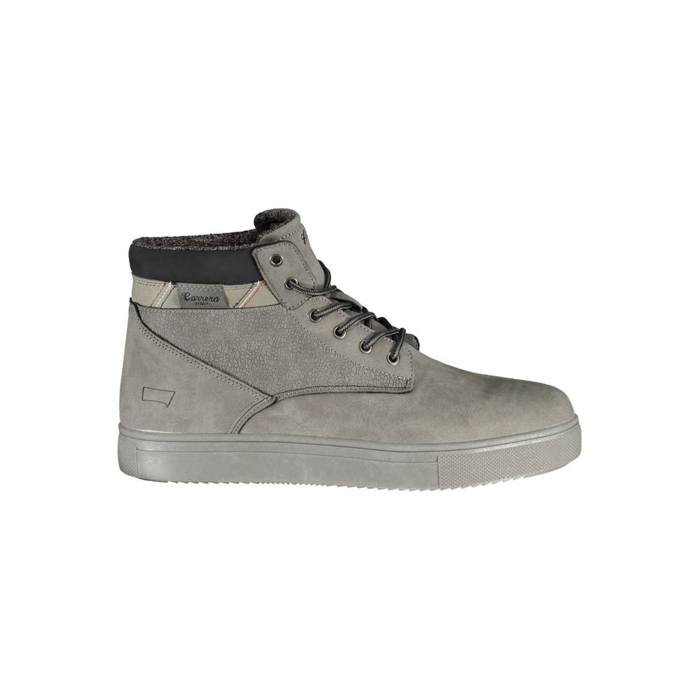 Gray Polyester Men Boot