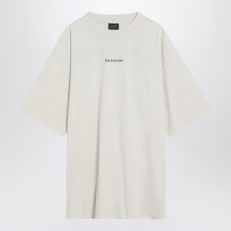 White New Balenciaga Back Medium Fit T-shirt