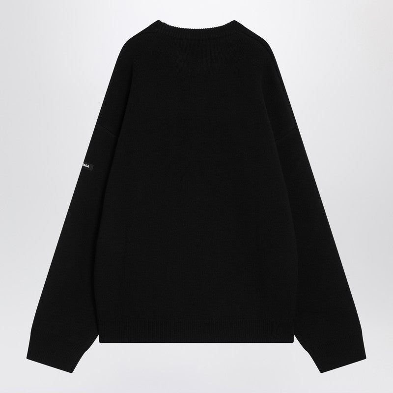 Balenciaga Black wool knit sweater