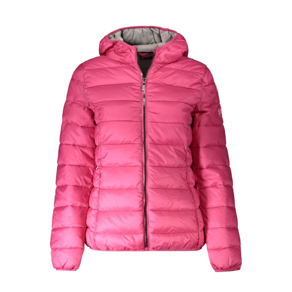Pink Polyamide Jackets & Coat