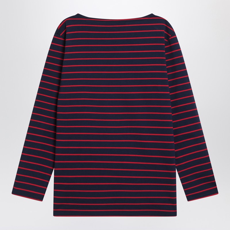 Blue T-shirt with red stripes by Valentino