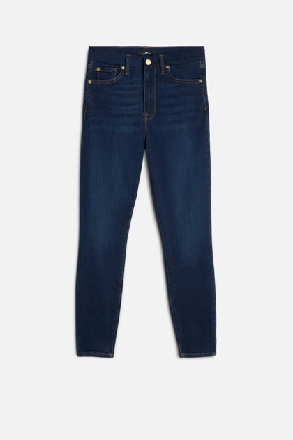 7 For All Mankind High Waist Ankle Skinny in Slim Illusion