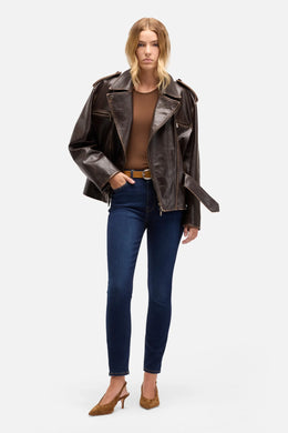 7 For All Mankind High Waist Ankle Skinny in Slim Illusion