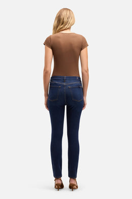 7 For All Mankind High Waist Ankle Skinny in Slim Illusion
