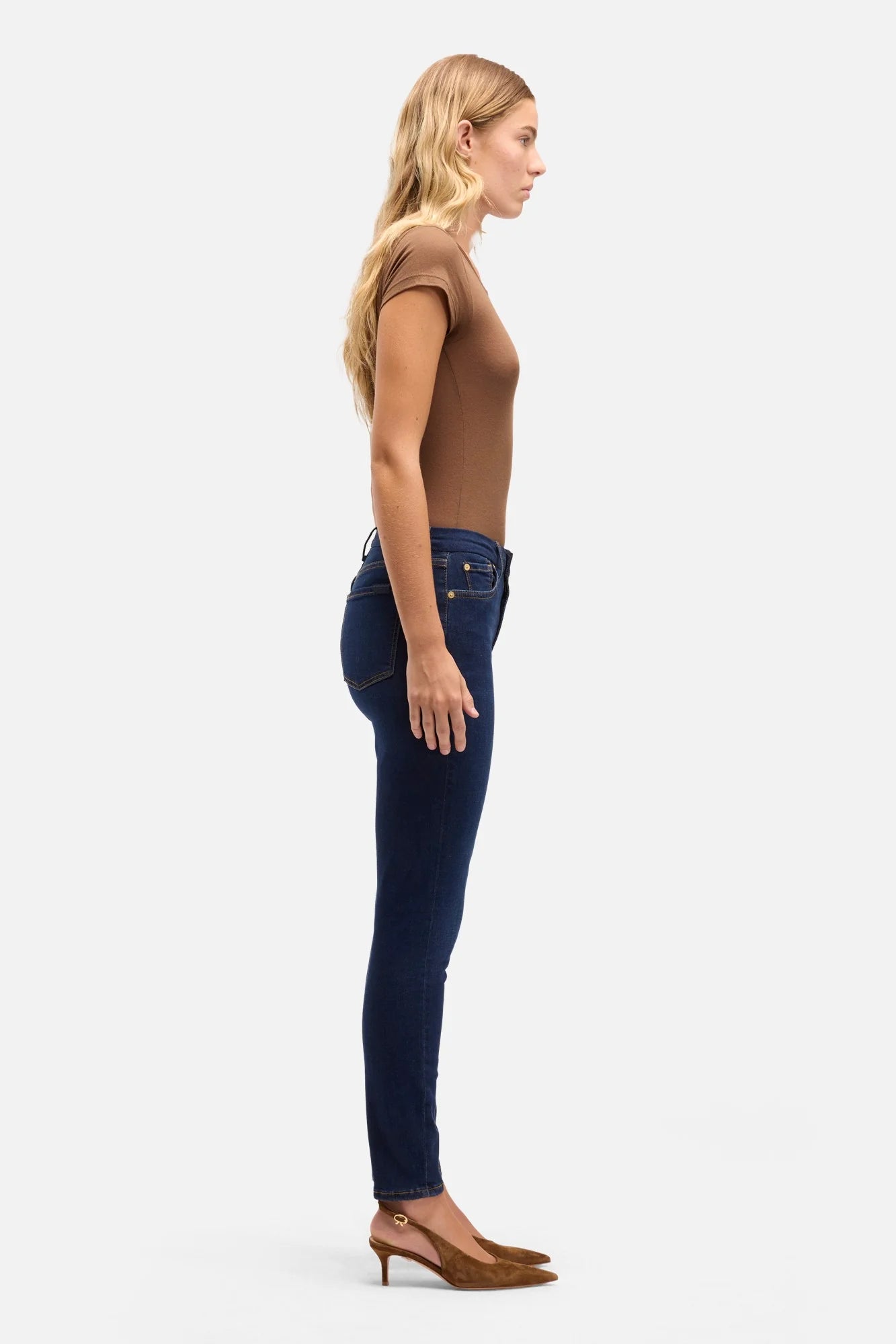 7 For All Mankind High Waist Ankle Skinny in Slim Illusion