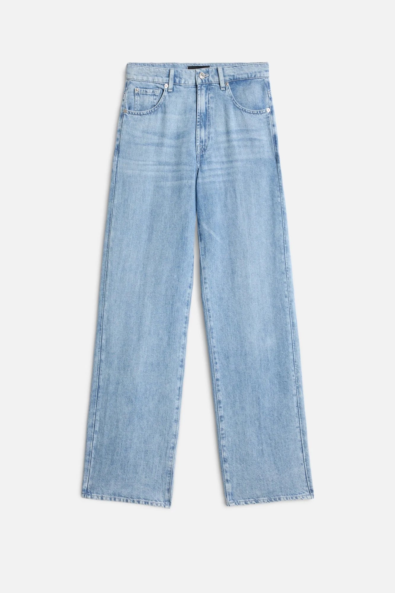 7 For All Mankind Stovepipe Straight in Indigo Linen