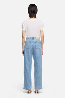 7 For All Mankind Stovepipe Straight in Indigo Linen