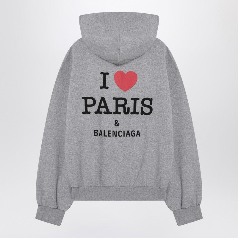 Balenciaga Grey zip-up sweatshirt I Love Paris