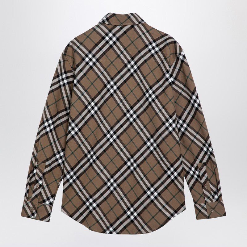 Burberry Beige Check Cotton Shirt