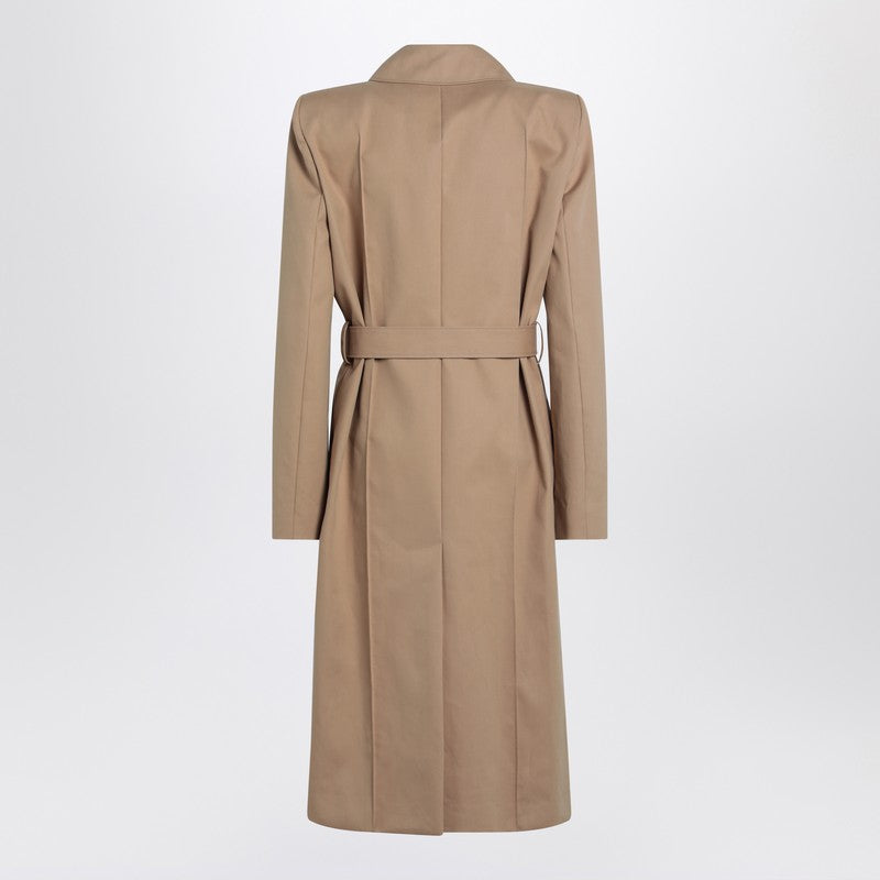 Alexander McQueen Beige trench coat with belt
