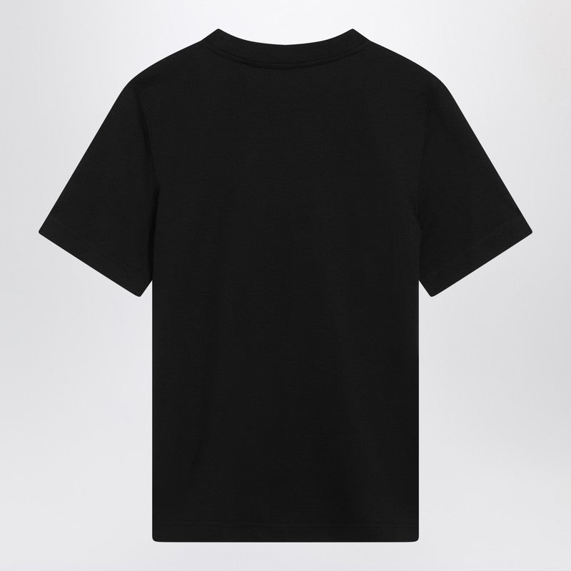 Burberry Black T-shirt with Equestrian Knight Design