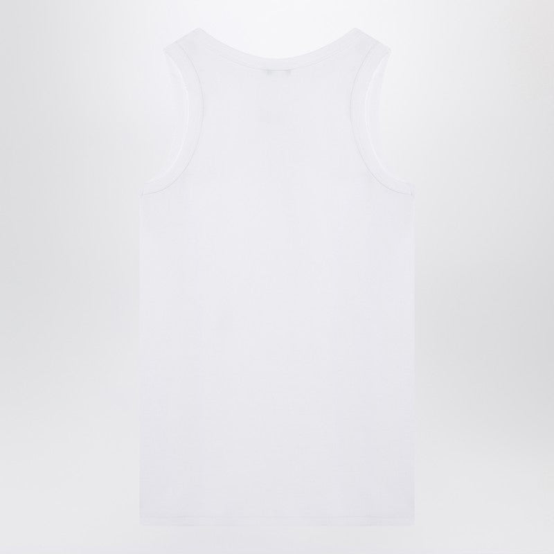 Alexander McQueen White cotton tank top