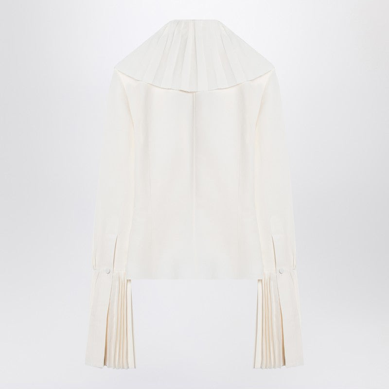 Alexander McQueen Ivory pleated blouse