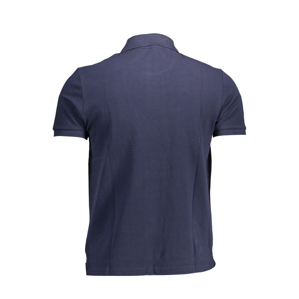 Blue Cotton Polo Shirt