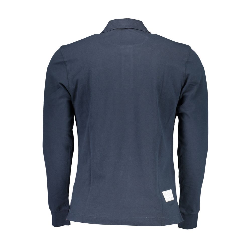 Blue Cotton Polo Shirt