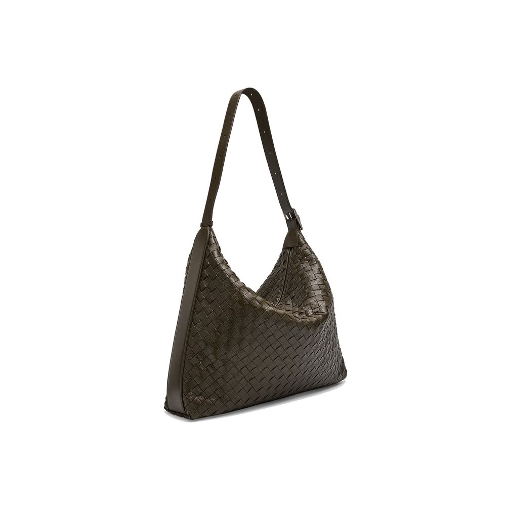 Traveller Medium Intrecciato Leather Hobo Bag