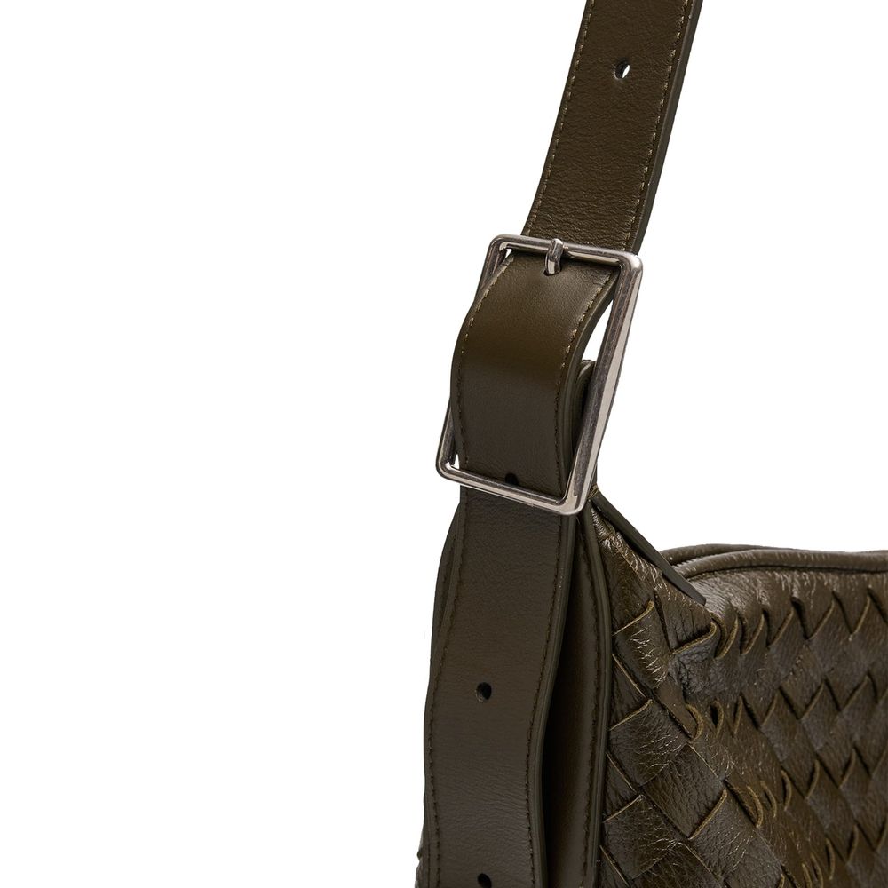 Traveller Medium Intrecciato Leather Hobo Bag
