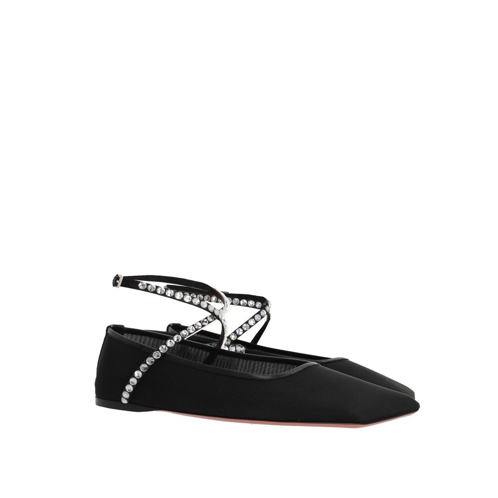 Mesh Crystal Ballerina Flats