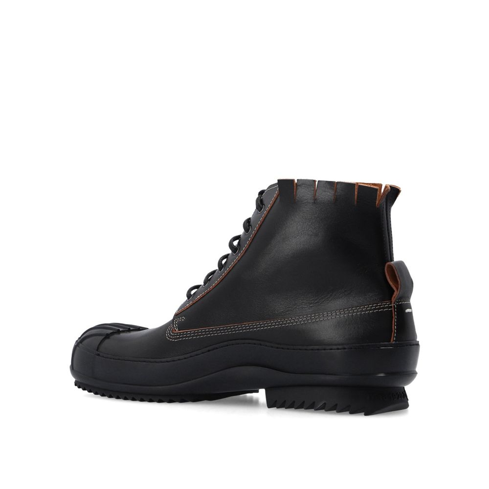 Leather High-Top Sneakers