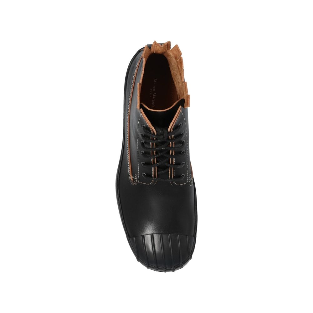 Leather High-Top Sneakers