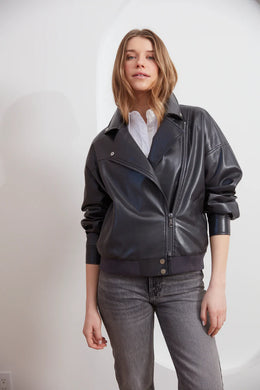 Carey Moto Vegan Leather Jacket