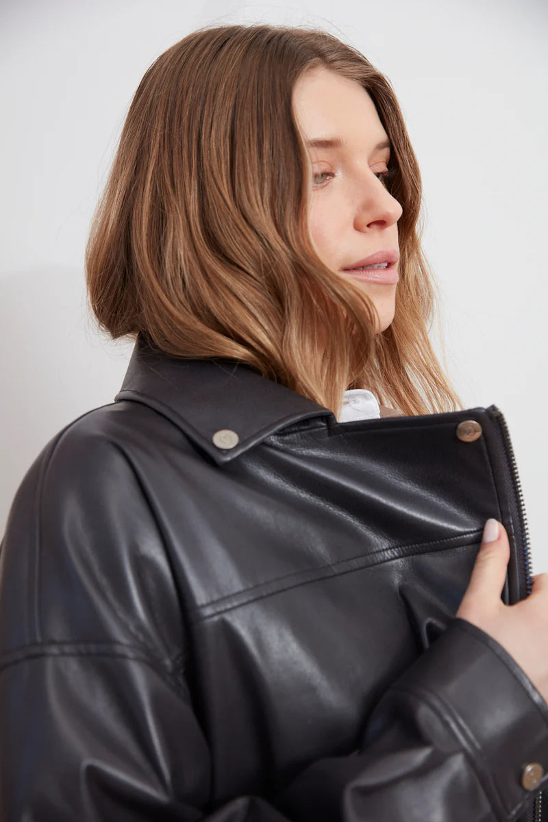 Carey Moto Vegan Leather Jacket