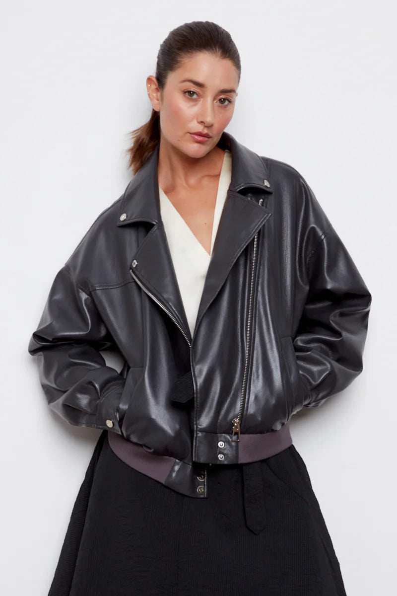 Carey Moto Vegan Leather Jacket