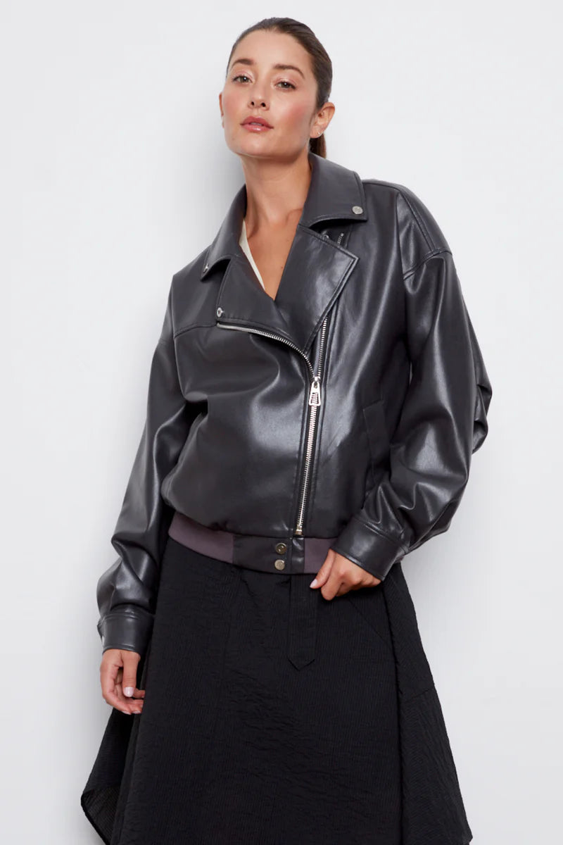 Carey Moto Vegan Leather Jacket