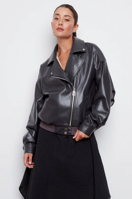 Carey Moto Vegan Leather Jacket