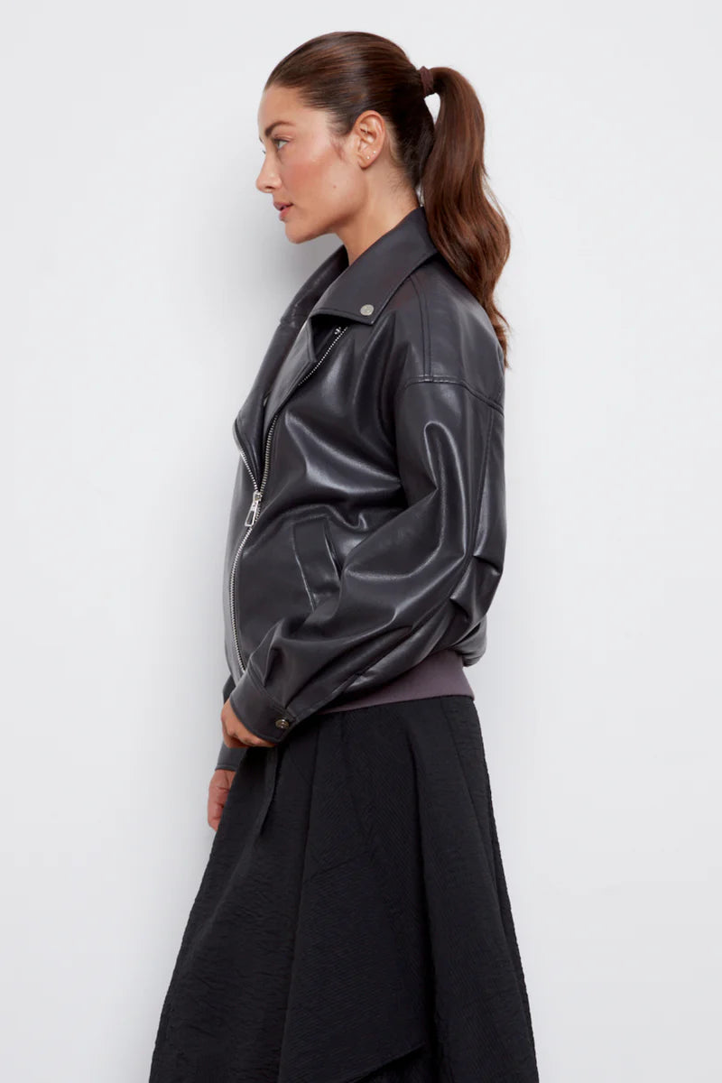 Carey Moto Vegan Leather Jacket