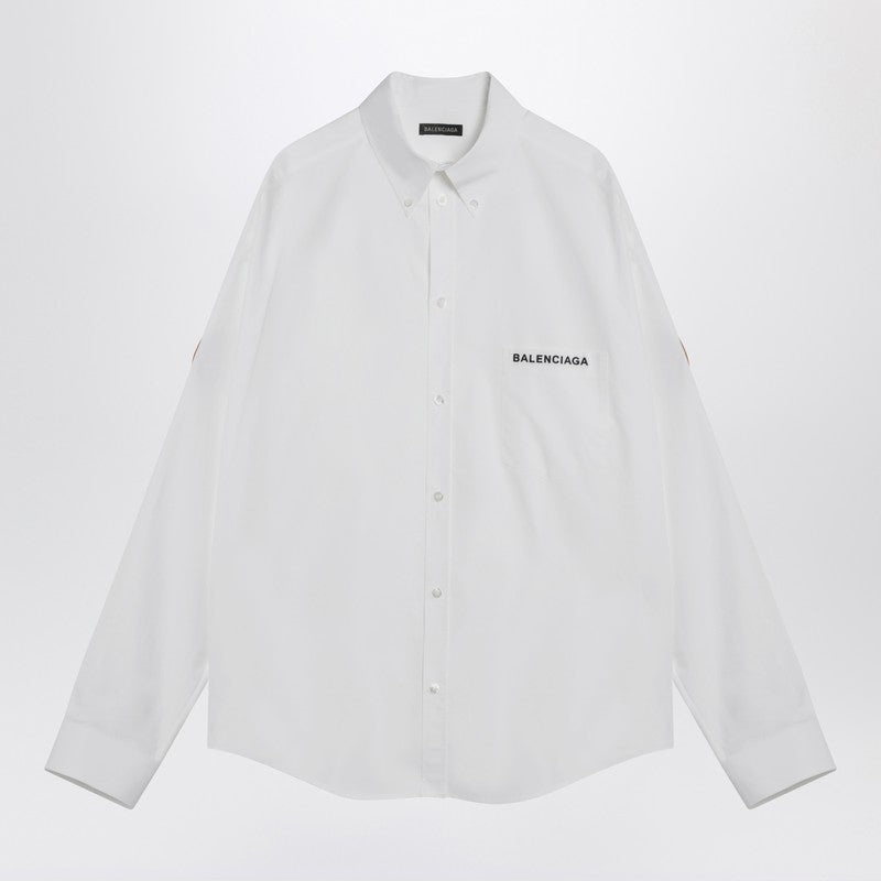 Balenciaga White Uniform Merch button-down shirt