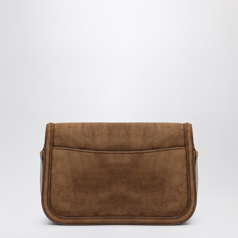 Saint Laurent Borsa Solferino medium in suede Caramel Cognac