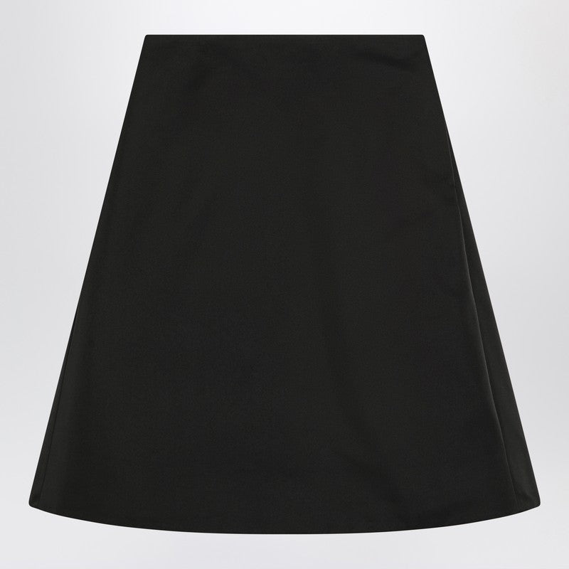 Alexander McQueen Flared black skirt in silk blend