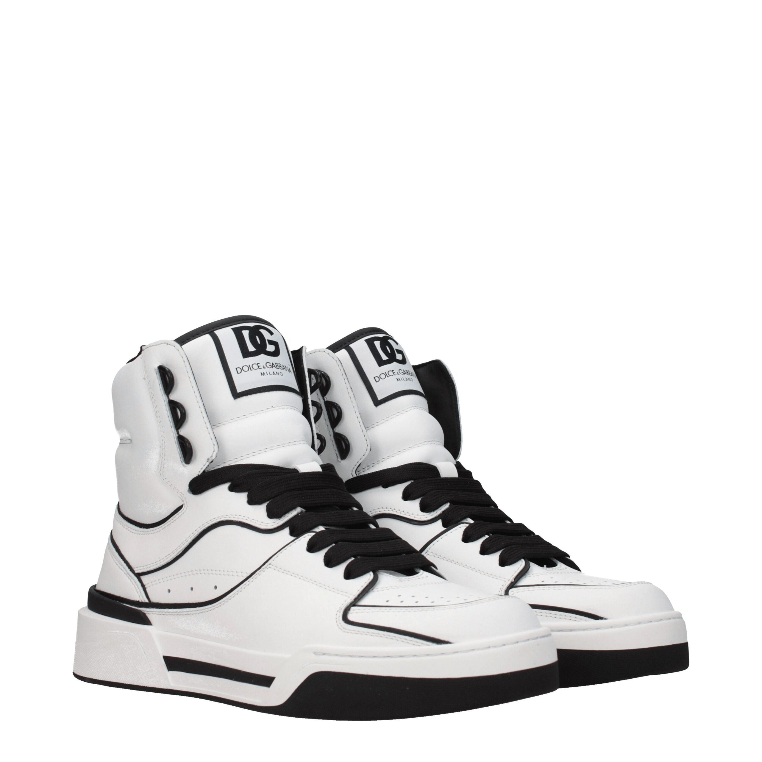 White Leather High Tops