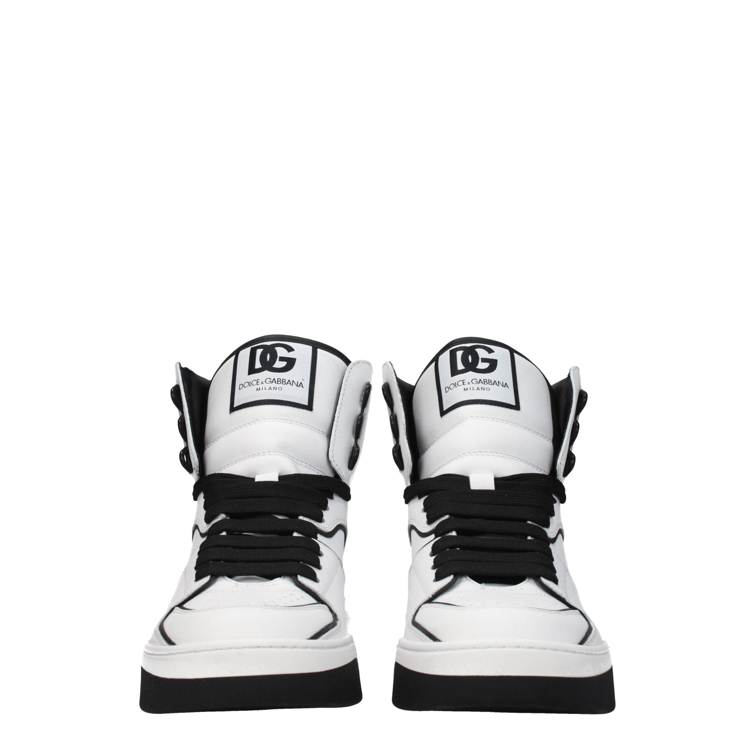 White Leather High Tops