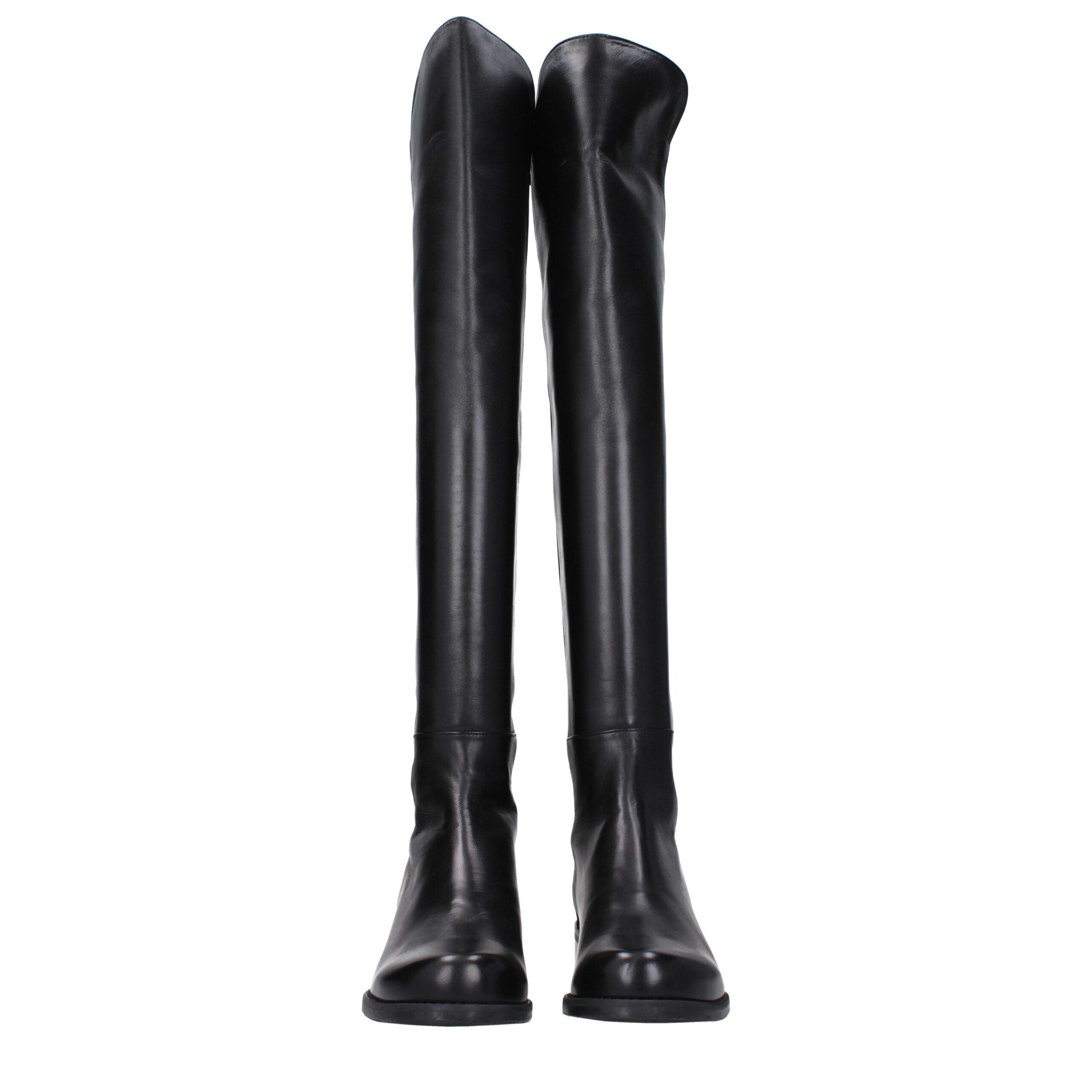 Black Leather Over The Knee