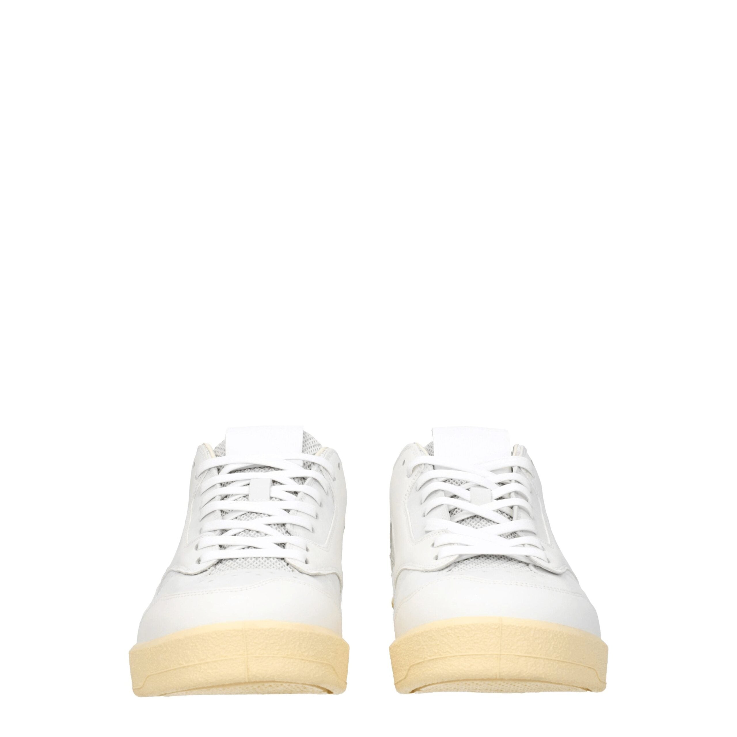 White Leather Low Tops