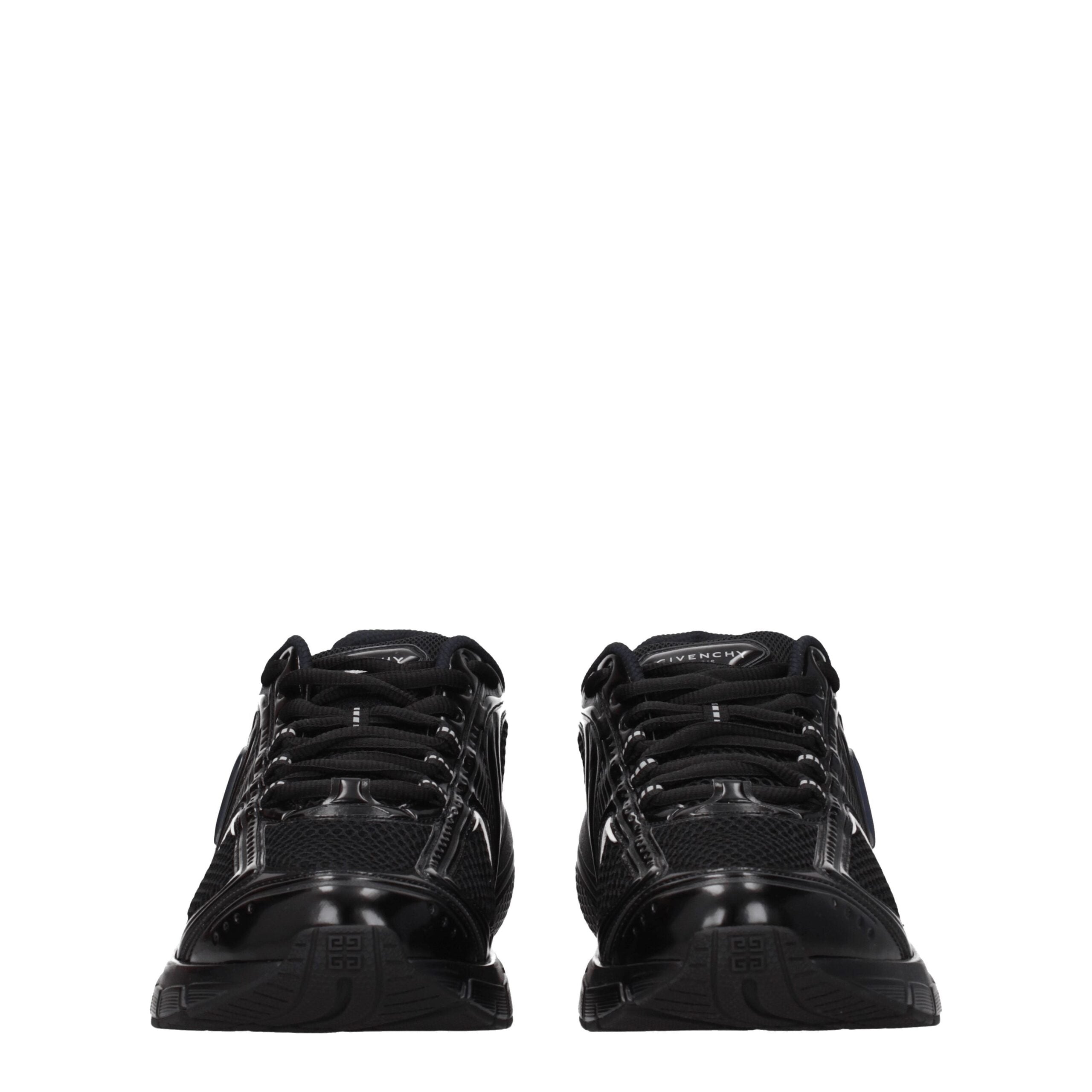 Black Fabric Athletic Sneakers