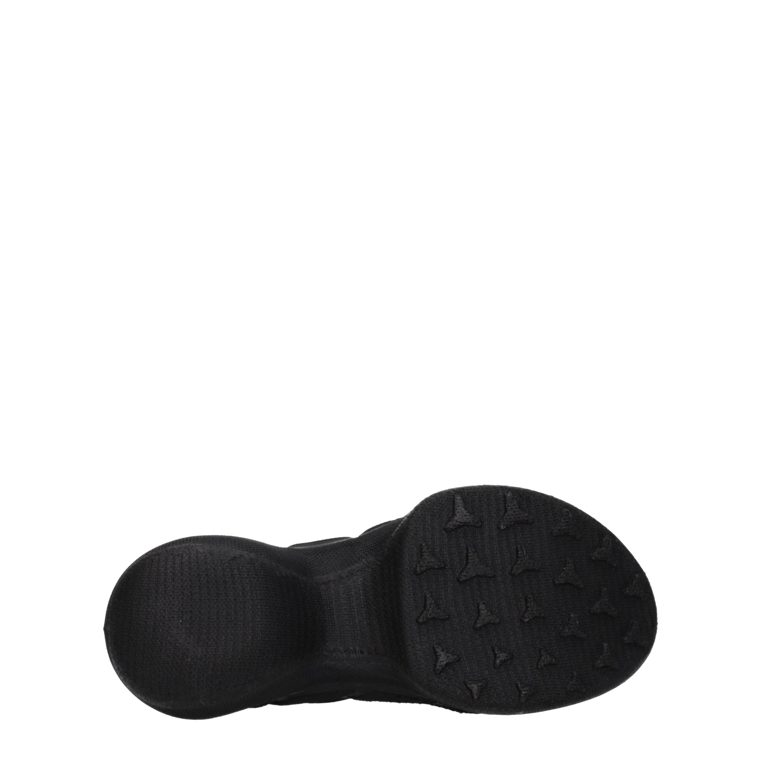 Black Fabric Slip-On Loafers