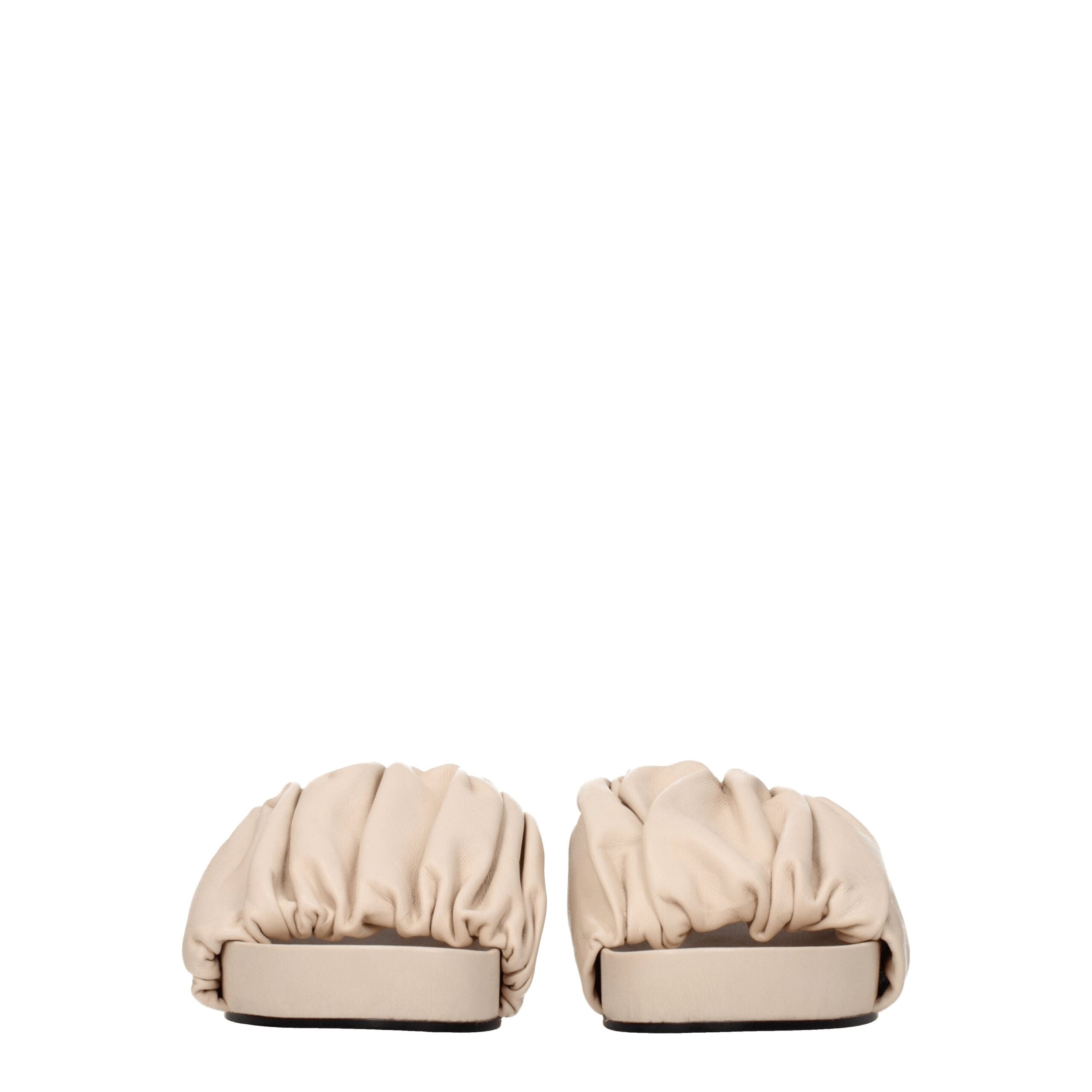 Pink Leather Slippers Sandals