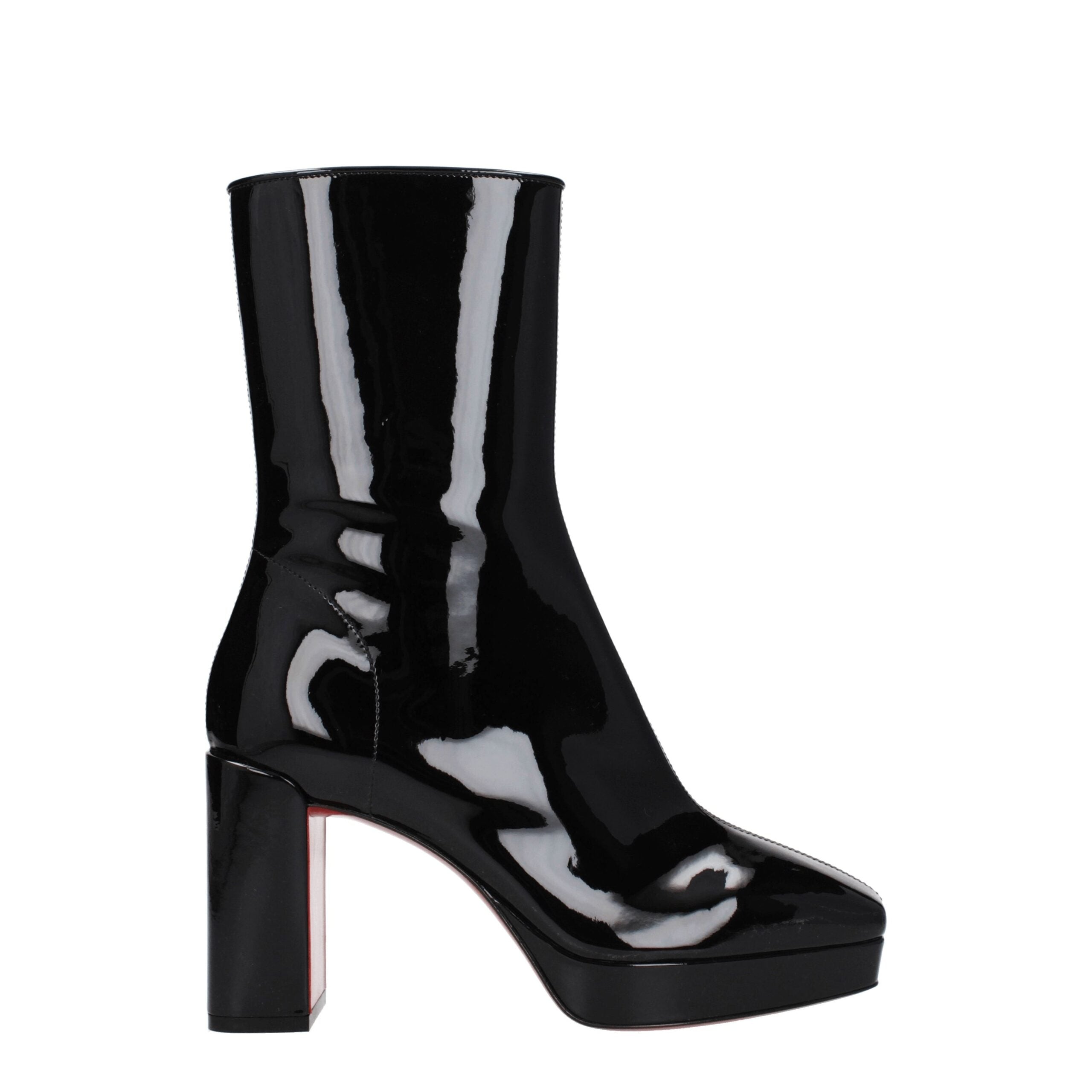 Black Leather Ankle Boots