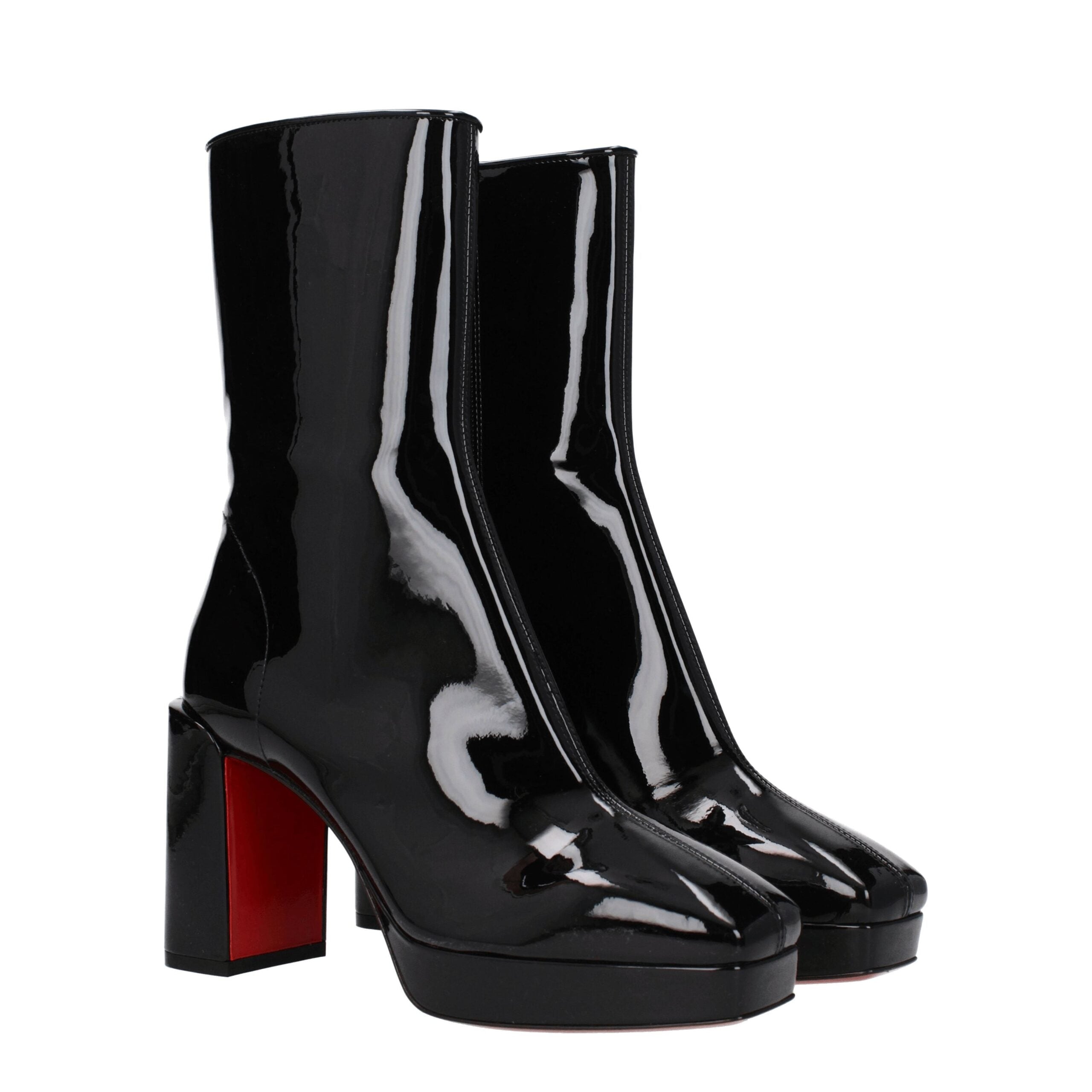 Black Leather Ankle Boots