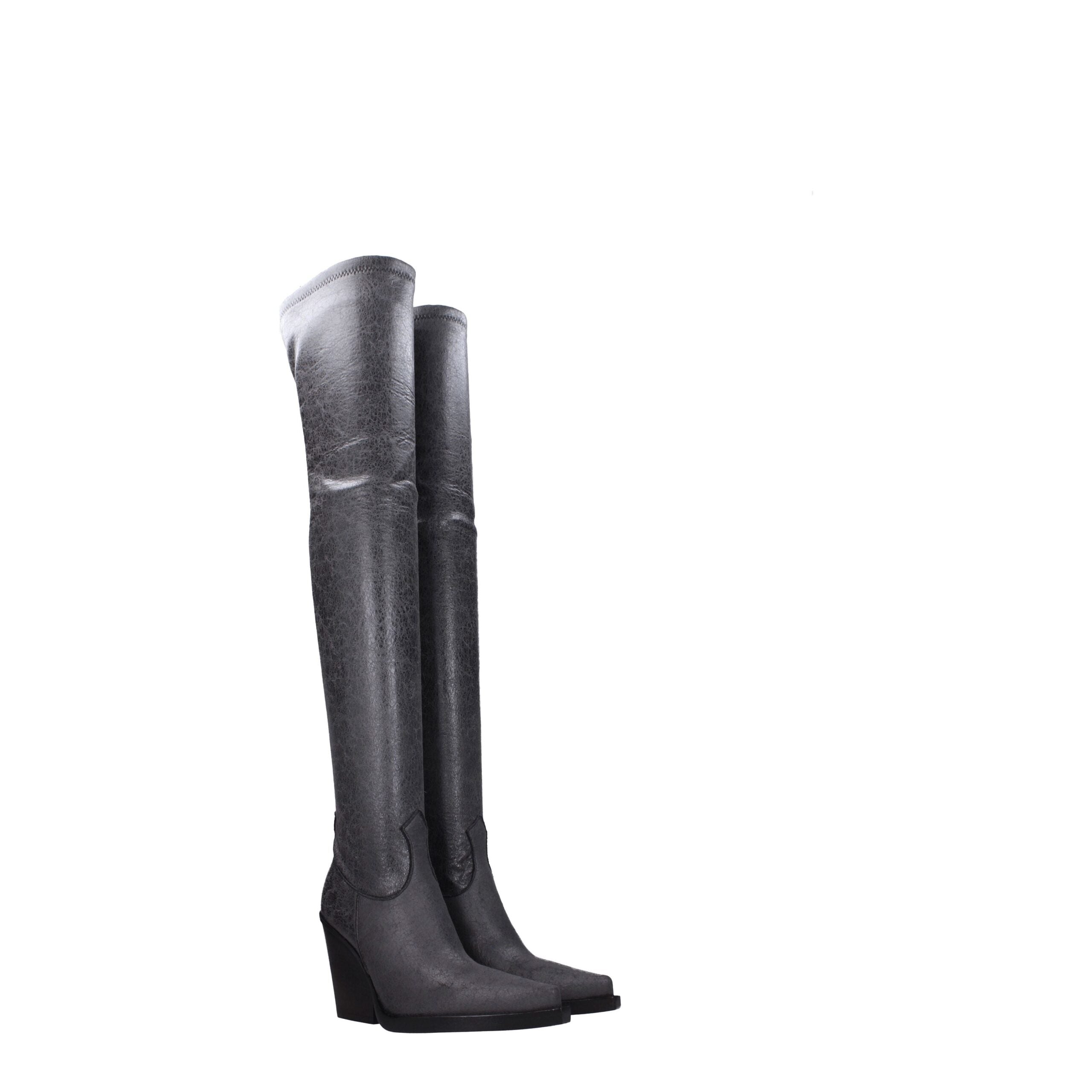 Black Leather Over The Knee