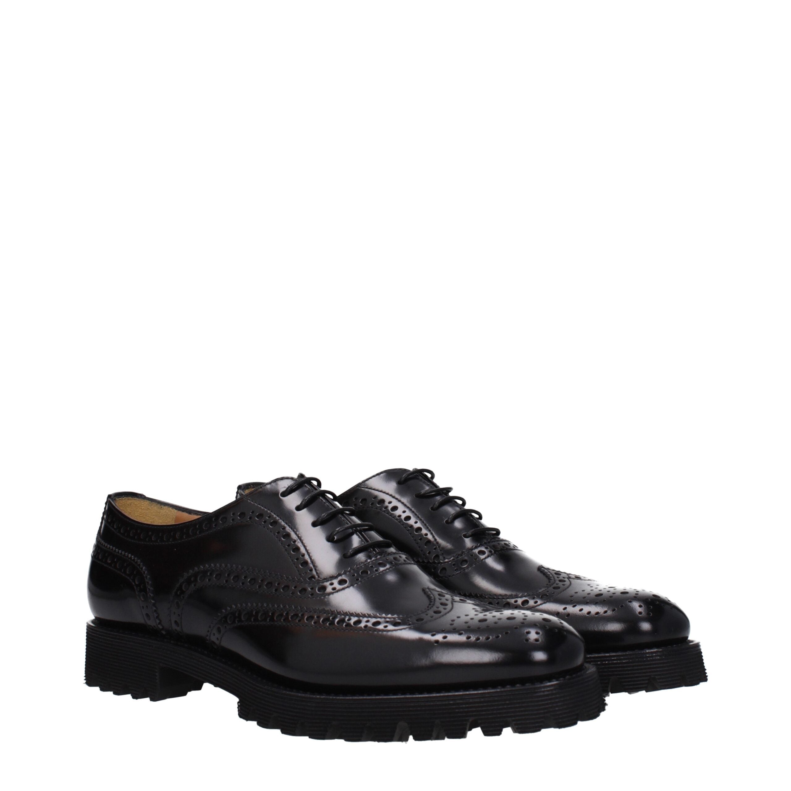 Black Leather Oxfords And Derbies