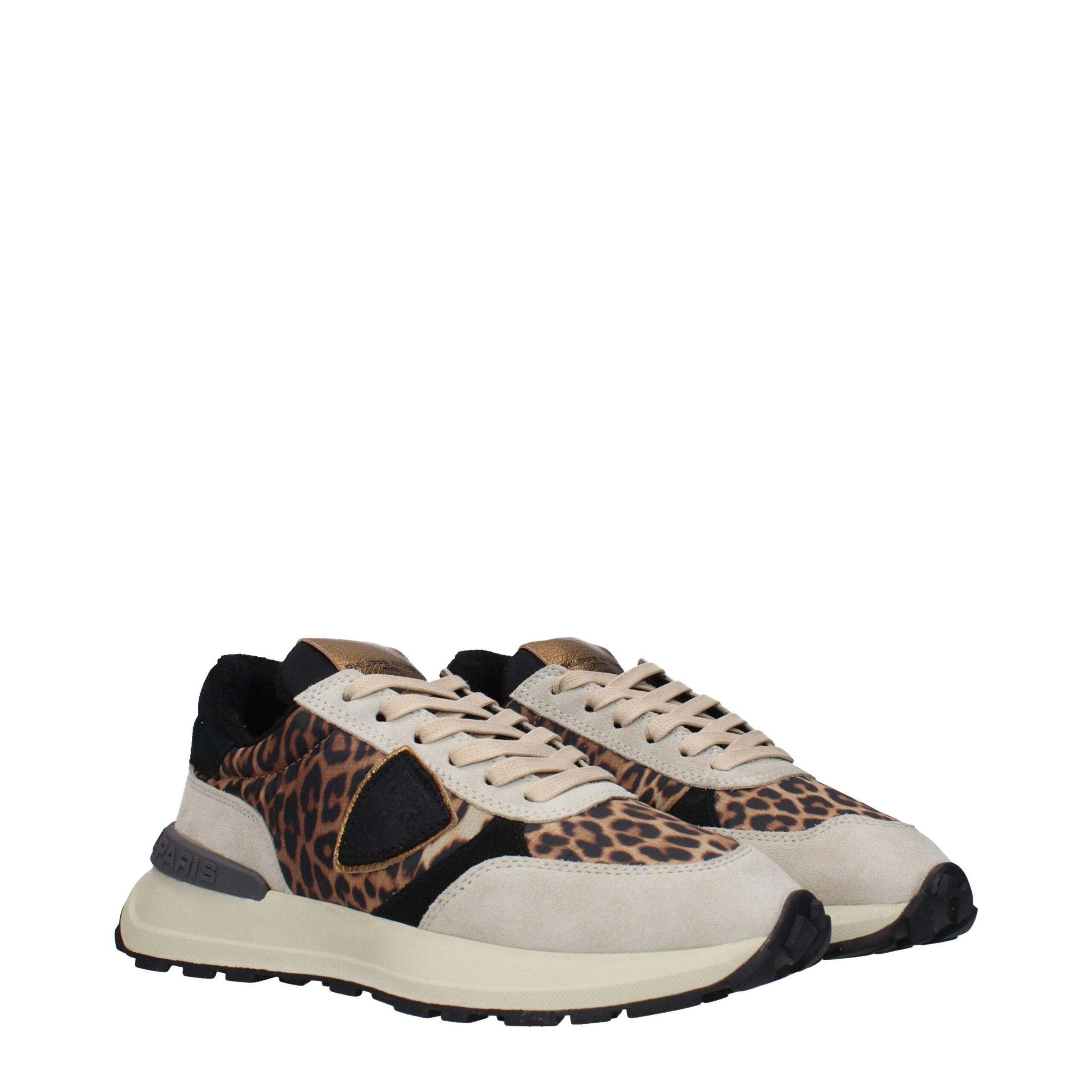 Brown Fabric Chunky Sneakers