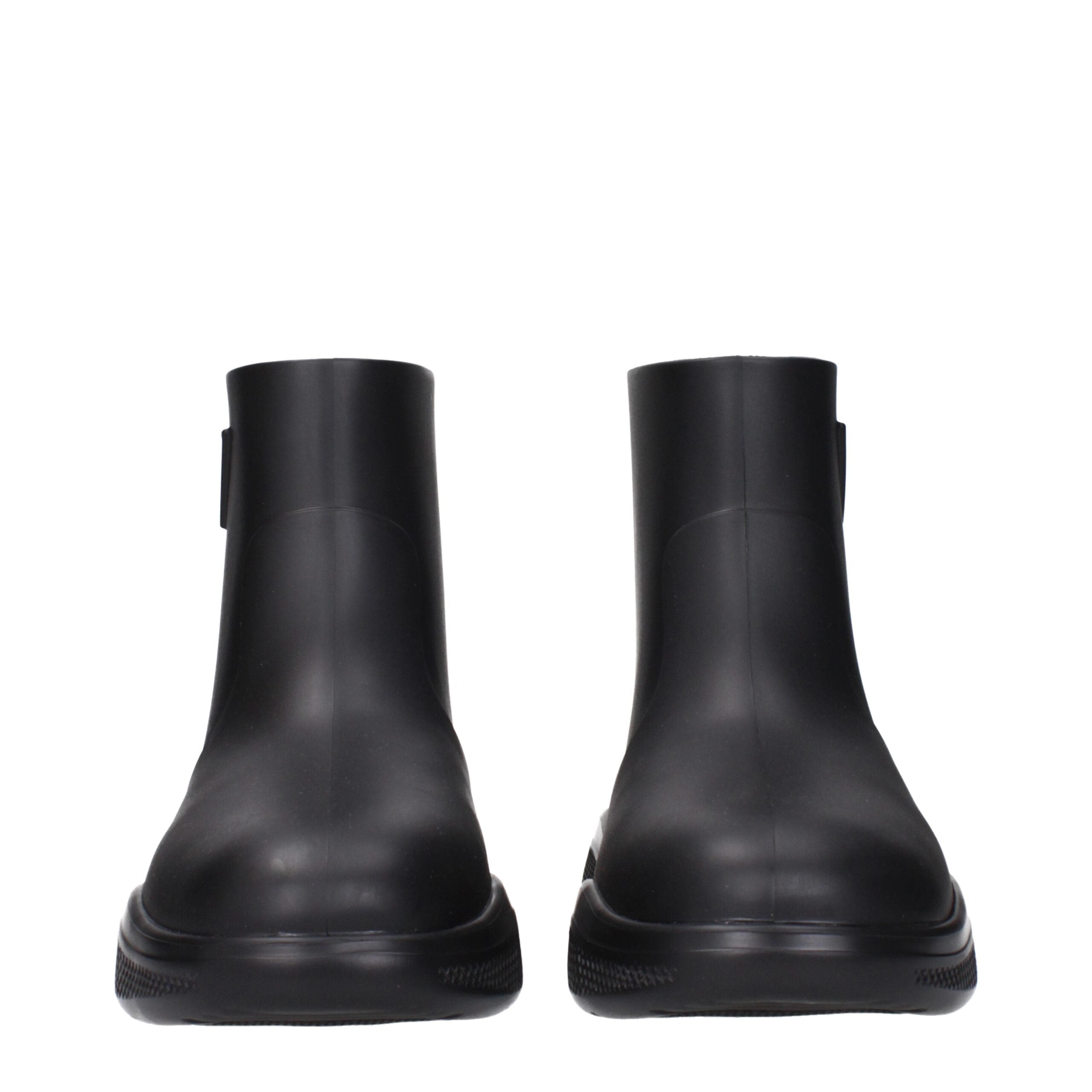Black Cotton Ankle Boots