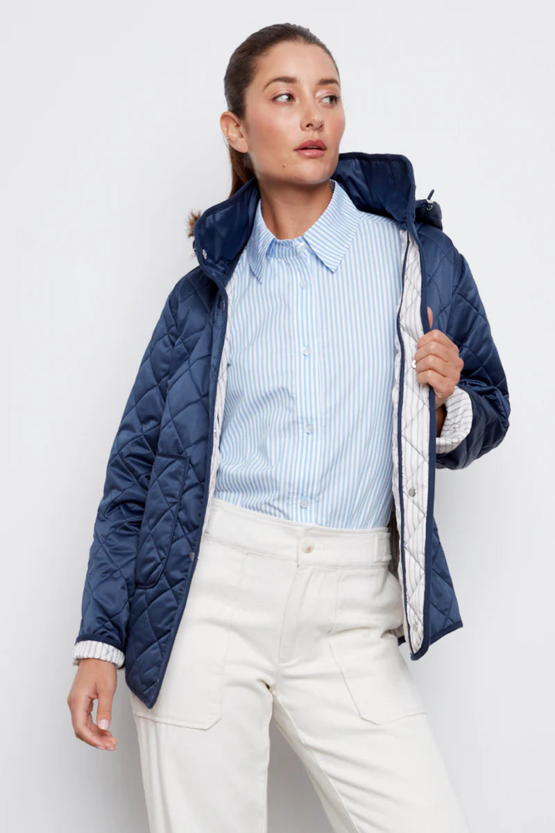 Shelby Quilted Jacket With Removable Hood