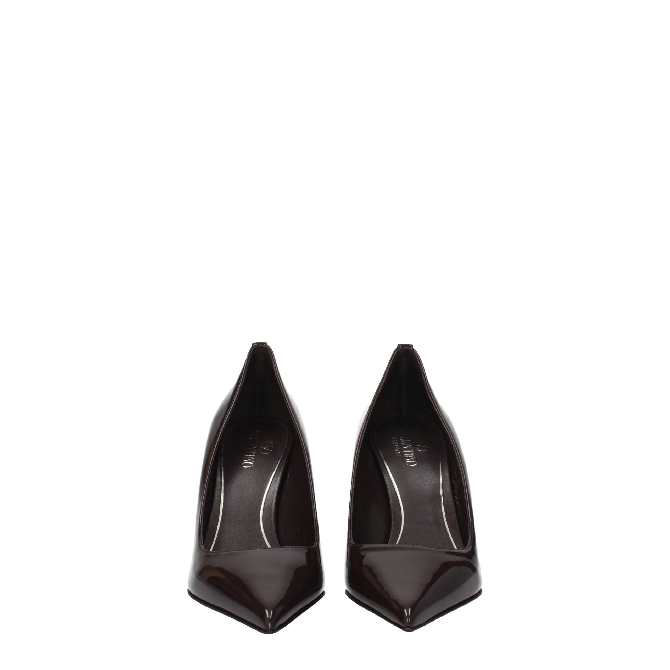 Brown Leather High Heel Pumps