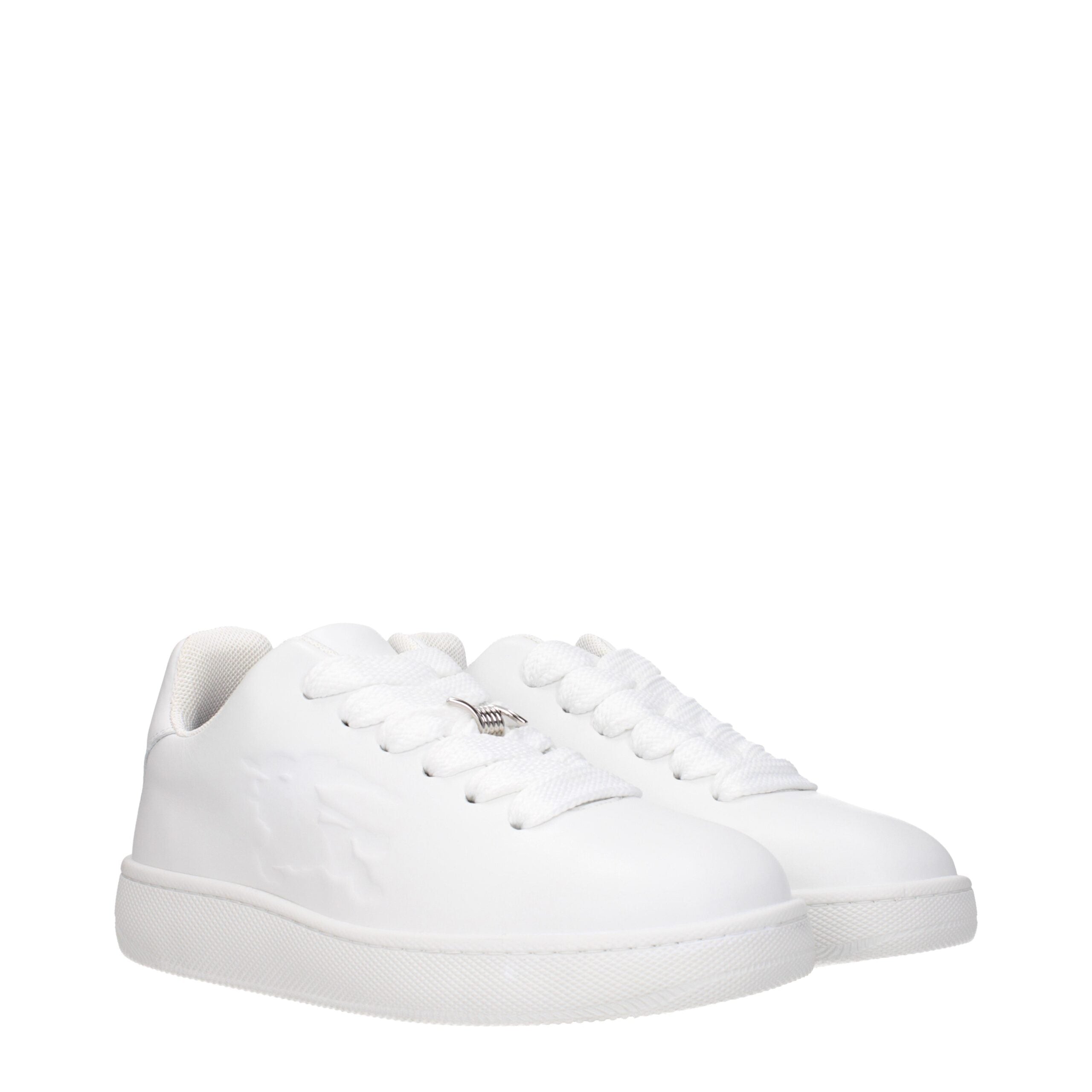 White Leather Low Tops
